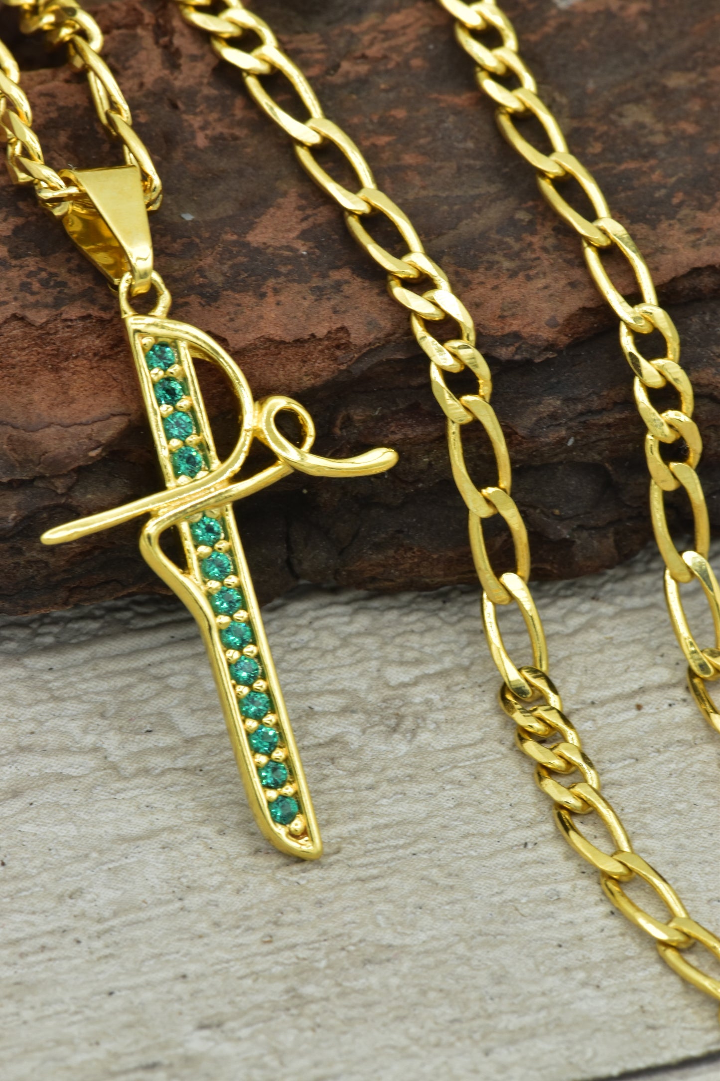 Cadena 3x1 3mm + Colgante Fe