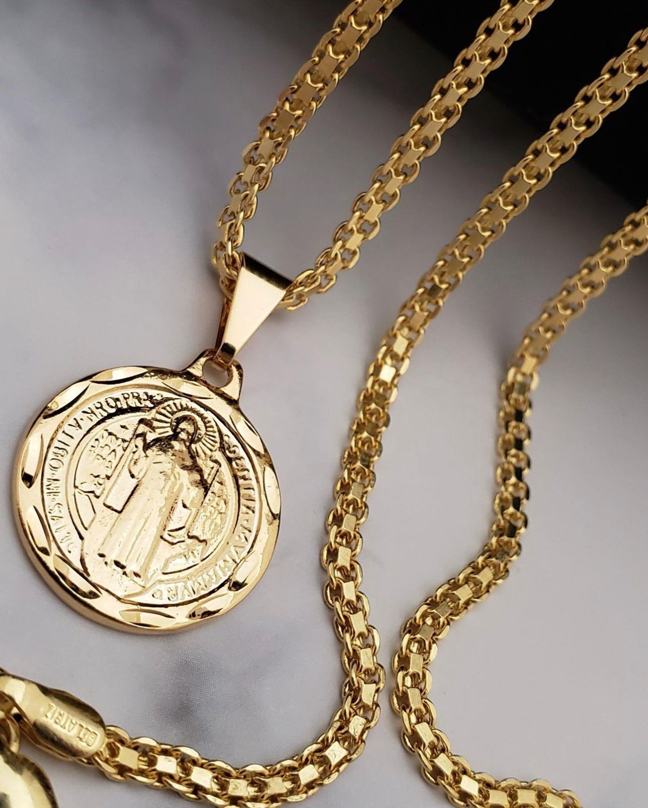 Cadena Chinesca 65cms + Colgante San Benito Redondo79