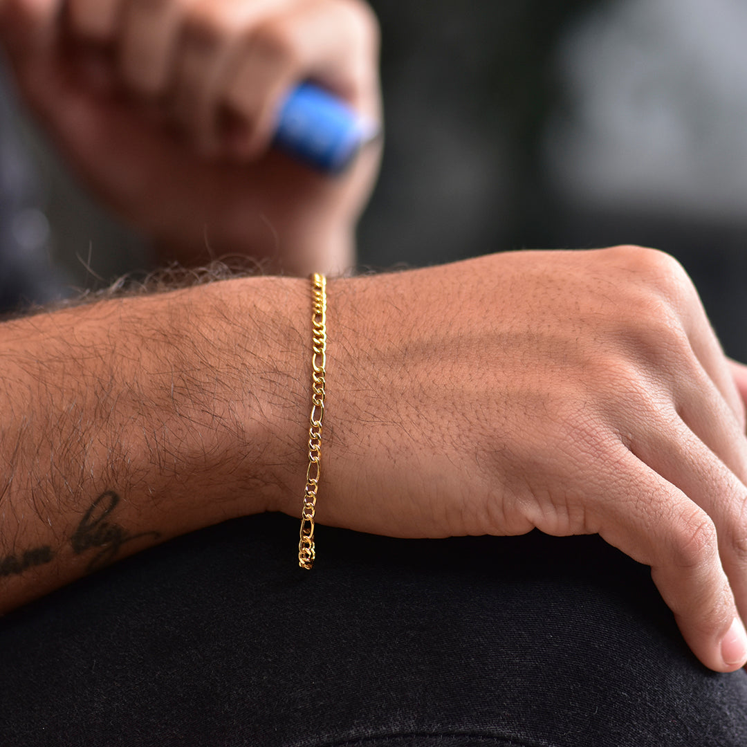 Cadena 3x1 3mm 60cm + Colgante Cruz Toreto + Pulsera Gratis