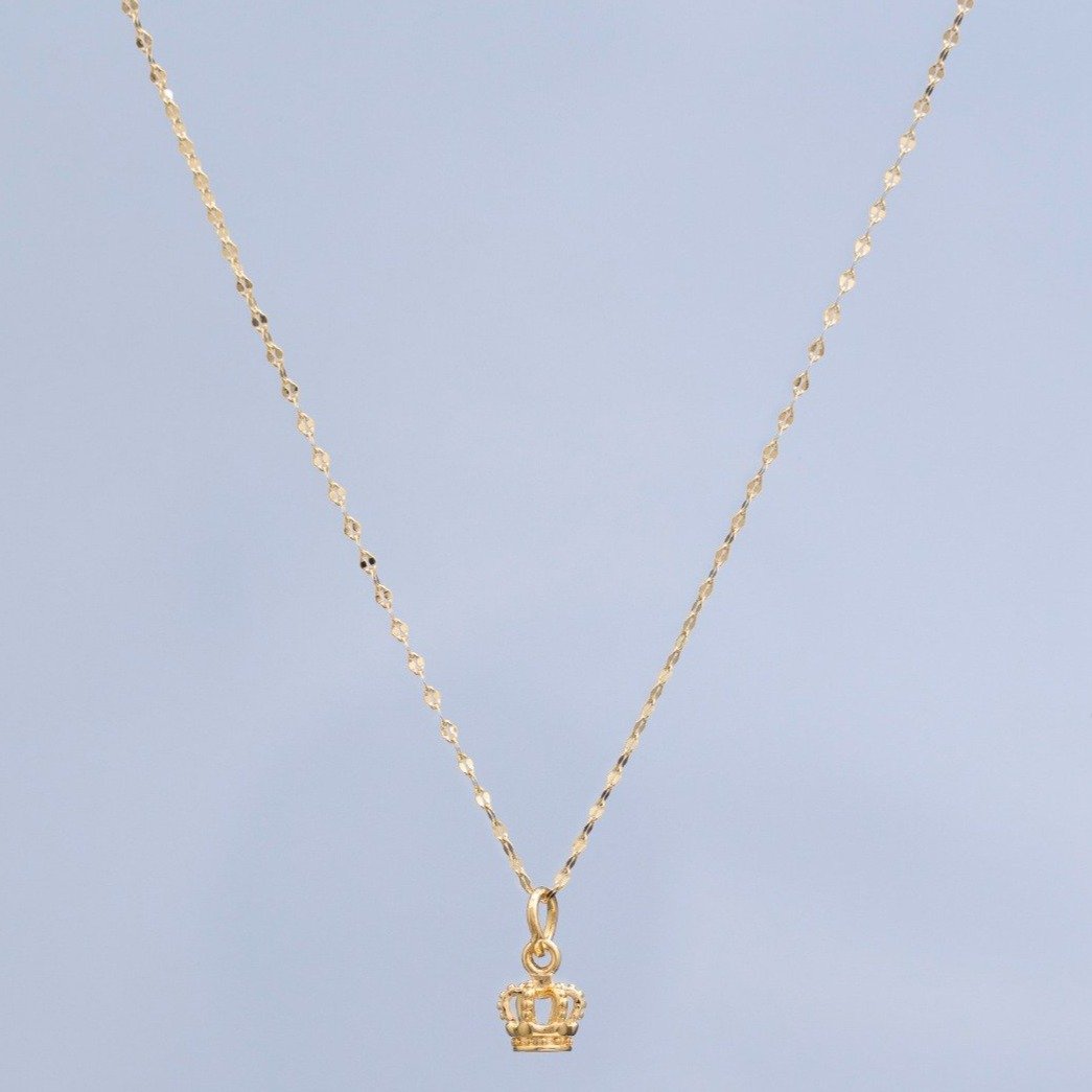 Cadena Espejos 45 cm+ Colgante Corona