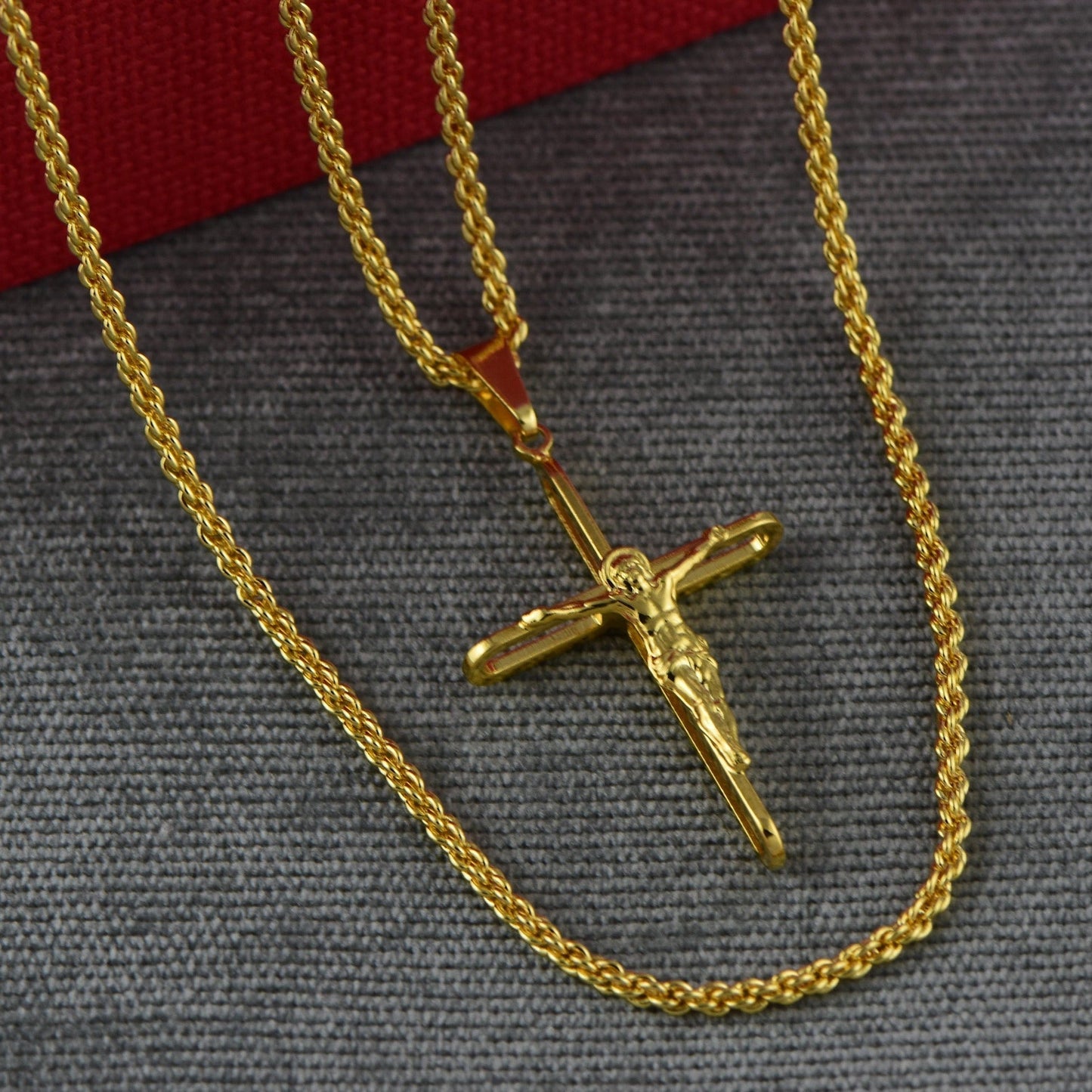 Cadena Lazo 60cm + Colgante Madero Hueca