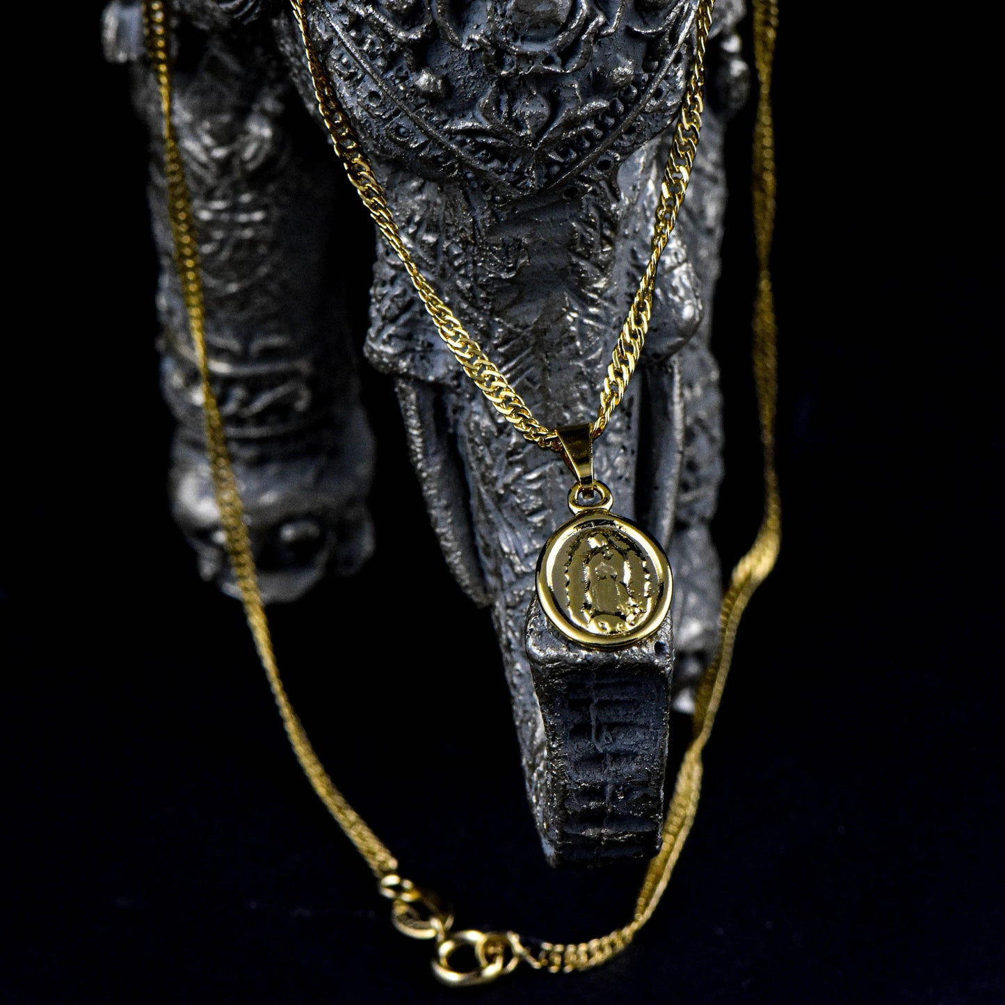 Cadena Singapur 45cms + Colgante Guadalupe