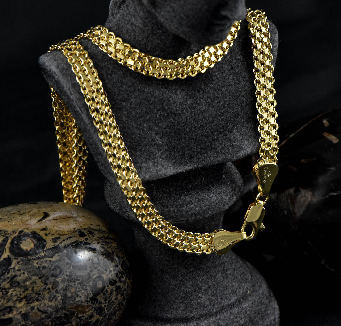 Cadena Tejido Chino Doble Carril 65 cms