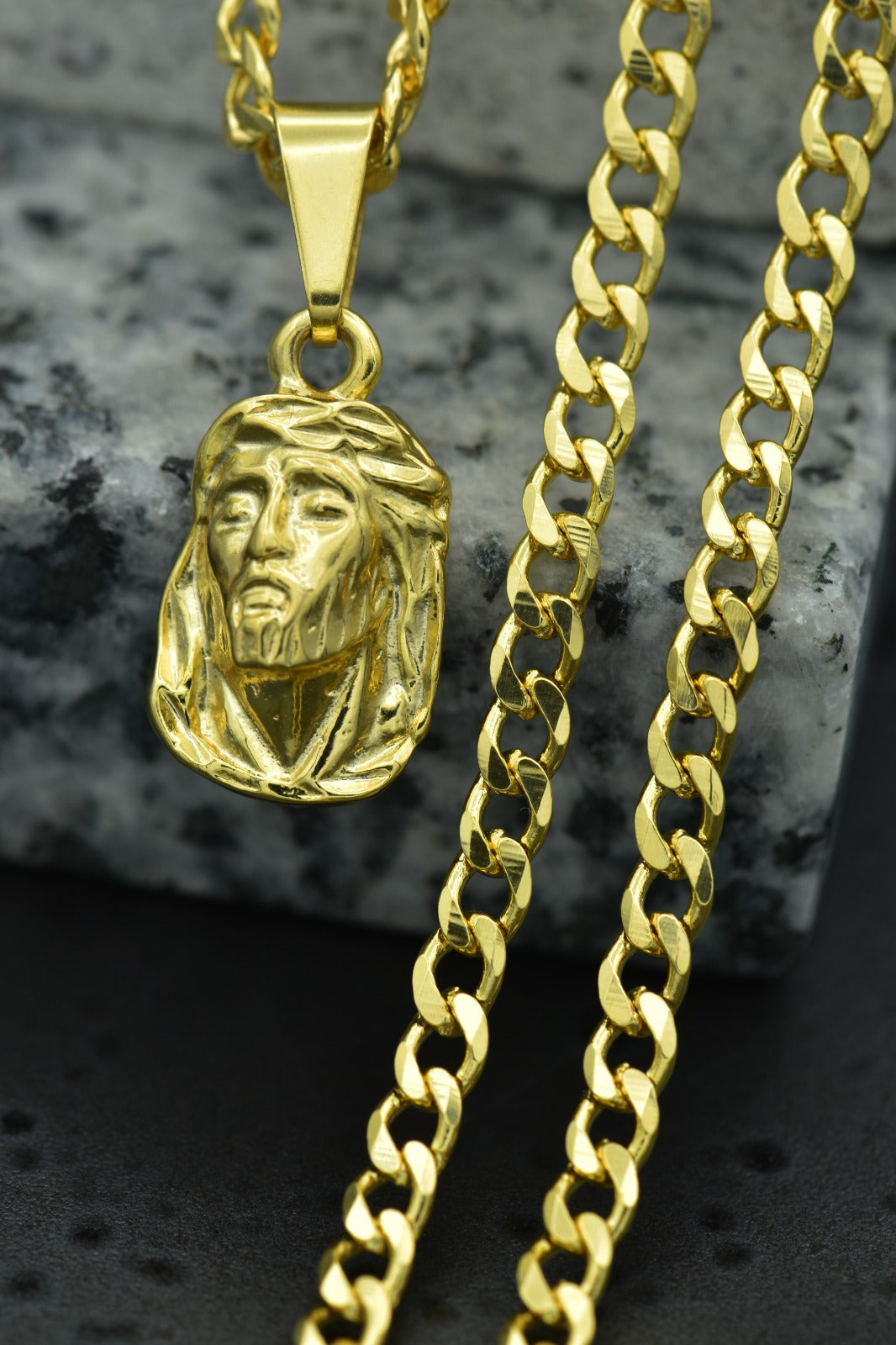 Cadena Cubana Sencilla 65cm + Rostro