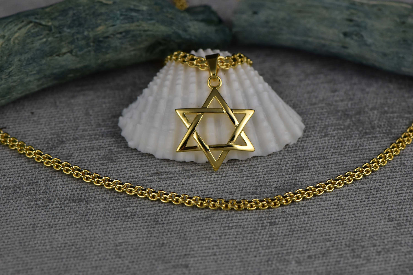 Cadena Chinesca 65cm + Colgante Estrella 6 Puntas