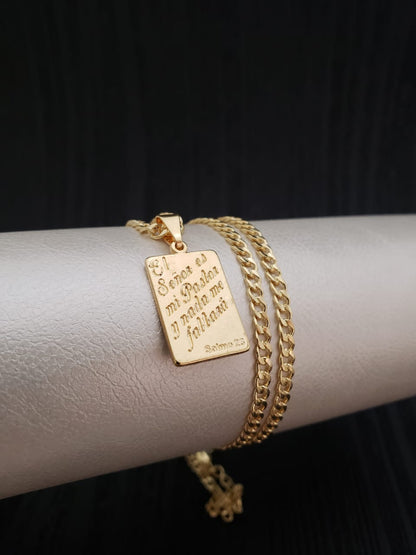 Cadena Cubana Sencilla 65cm + Salmo