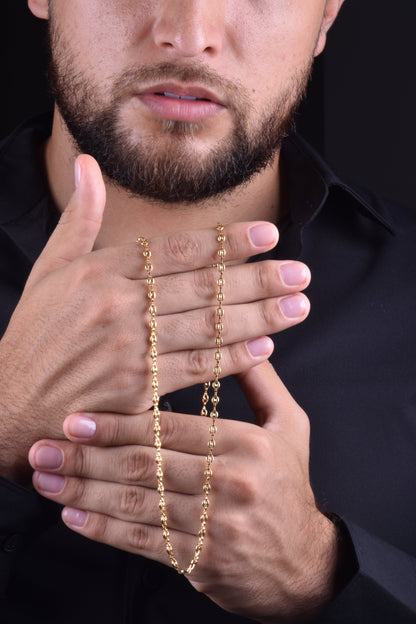 Cadena Grano de café Hombre 3mm