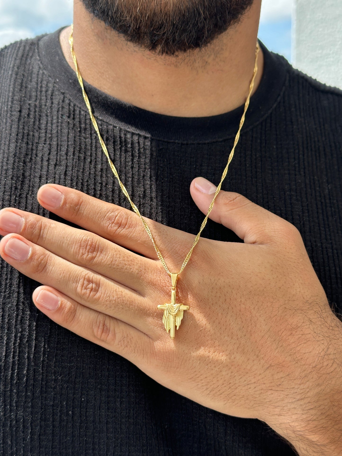 Cadena Singapur 65cms+ Dije Cruz Manto