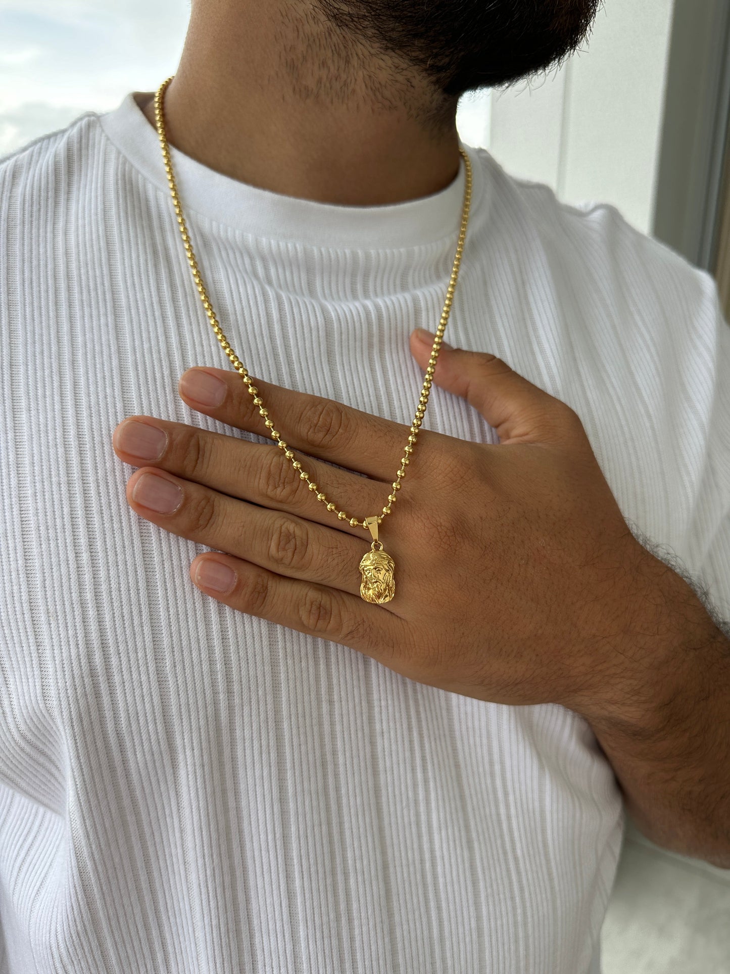 Cadena Militar 65cm + Rostro Rallado