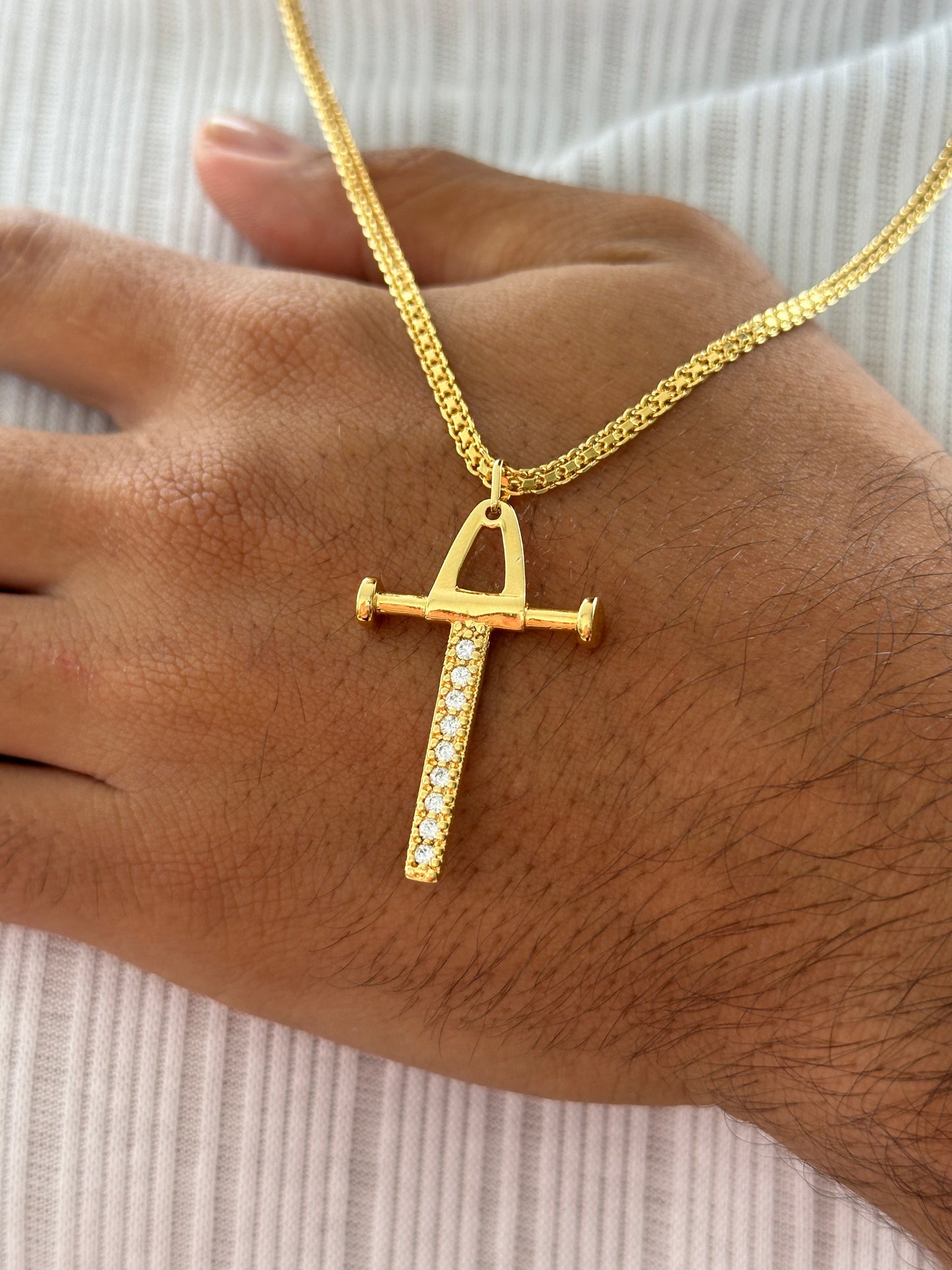 Cadena Chinesca 65cm + Colgante Cruz Pendulo