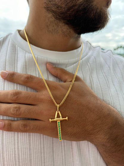 Cadena Chinesca 65cm + Colgante Cruz Pendulo