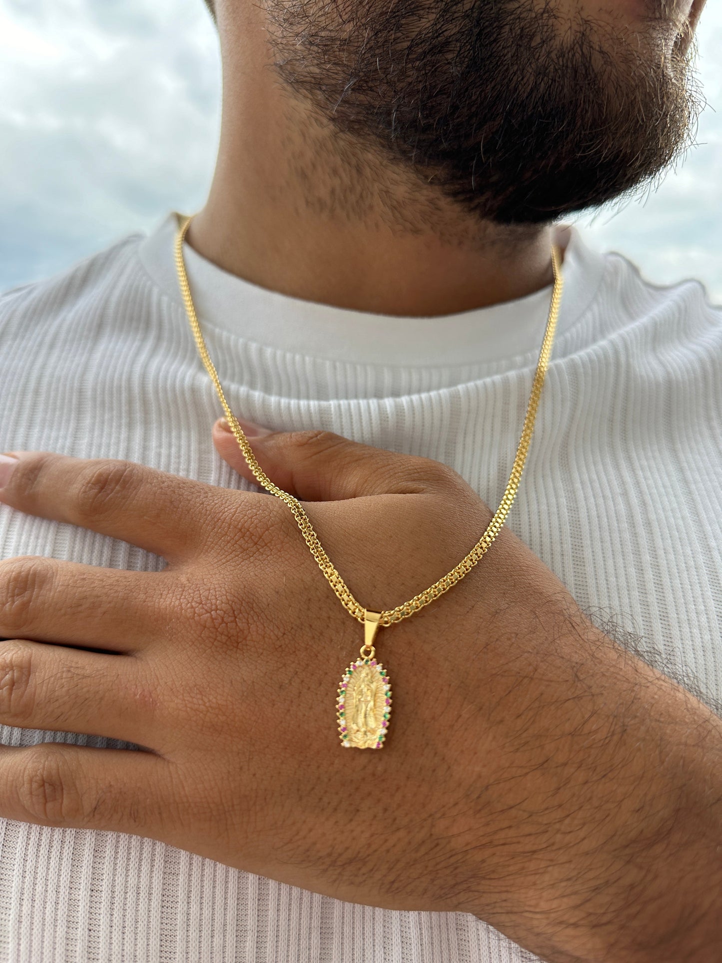 Cadena Chinesca 65cm + Colgante Cruz Hueca