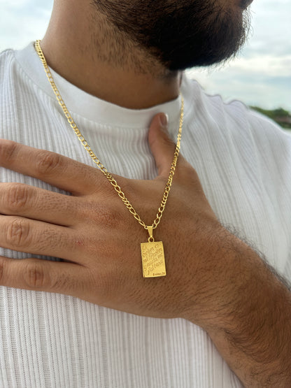 Cadena 3 x 3 60cm + Colgante Salmo 23