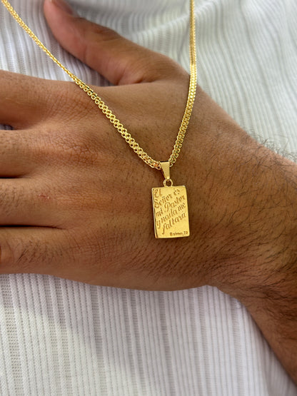 Cadena Chinesca 65cm + Colgante Salmo 23