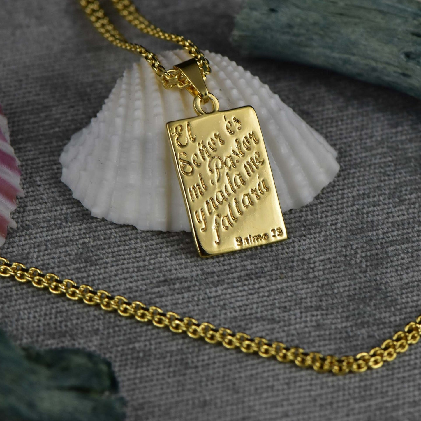 Cadena Chinesca 65cm + Colgante Salmo 23