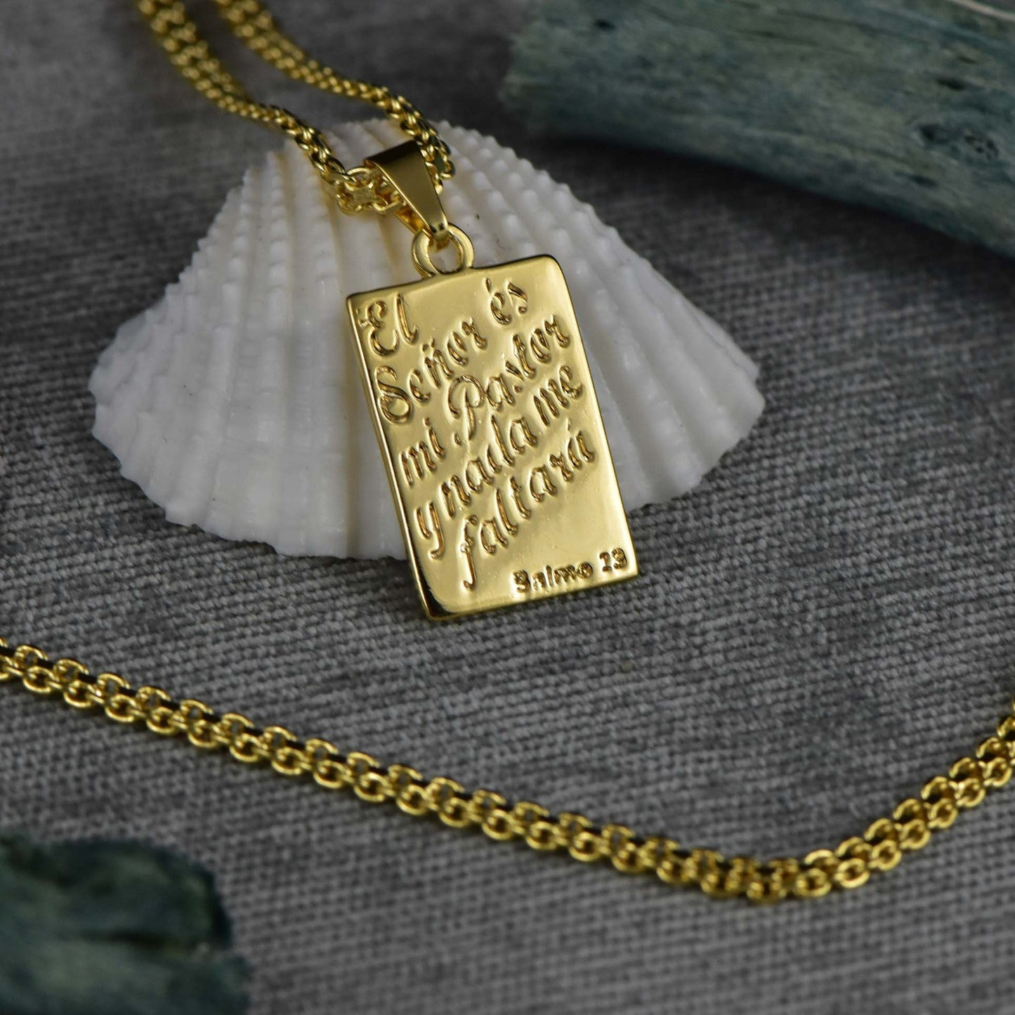 Cadena Chinesca 45cm + Colgante Salmo 23