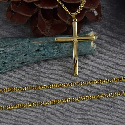 Cadena Chinesca 45cm + Colgante Cruz Lisa