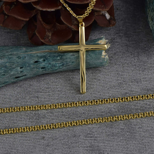 Cadena Chinesca 65cm + Colgante Cruz Lisa