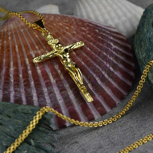 Cadena Chinesca 45cm + Colgante Cruz Madero