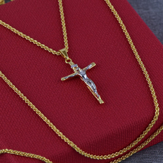 Cadena Lazo 60cm + Colgante Madero