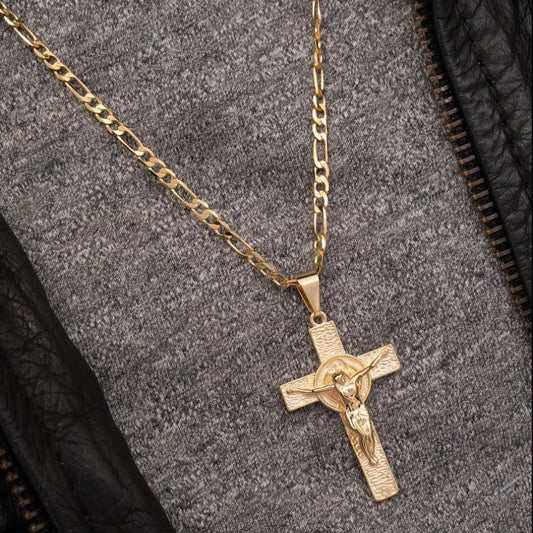 Cadena 3x1 2mm 65cm + Colgante  Cruz San Benito